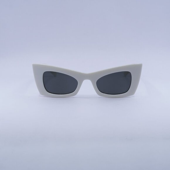 Saint Laurent SL702 003 Sunglasses Ivory Cat Eye Frame, Grey Lenses main image 9